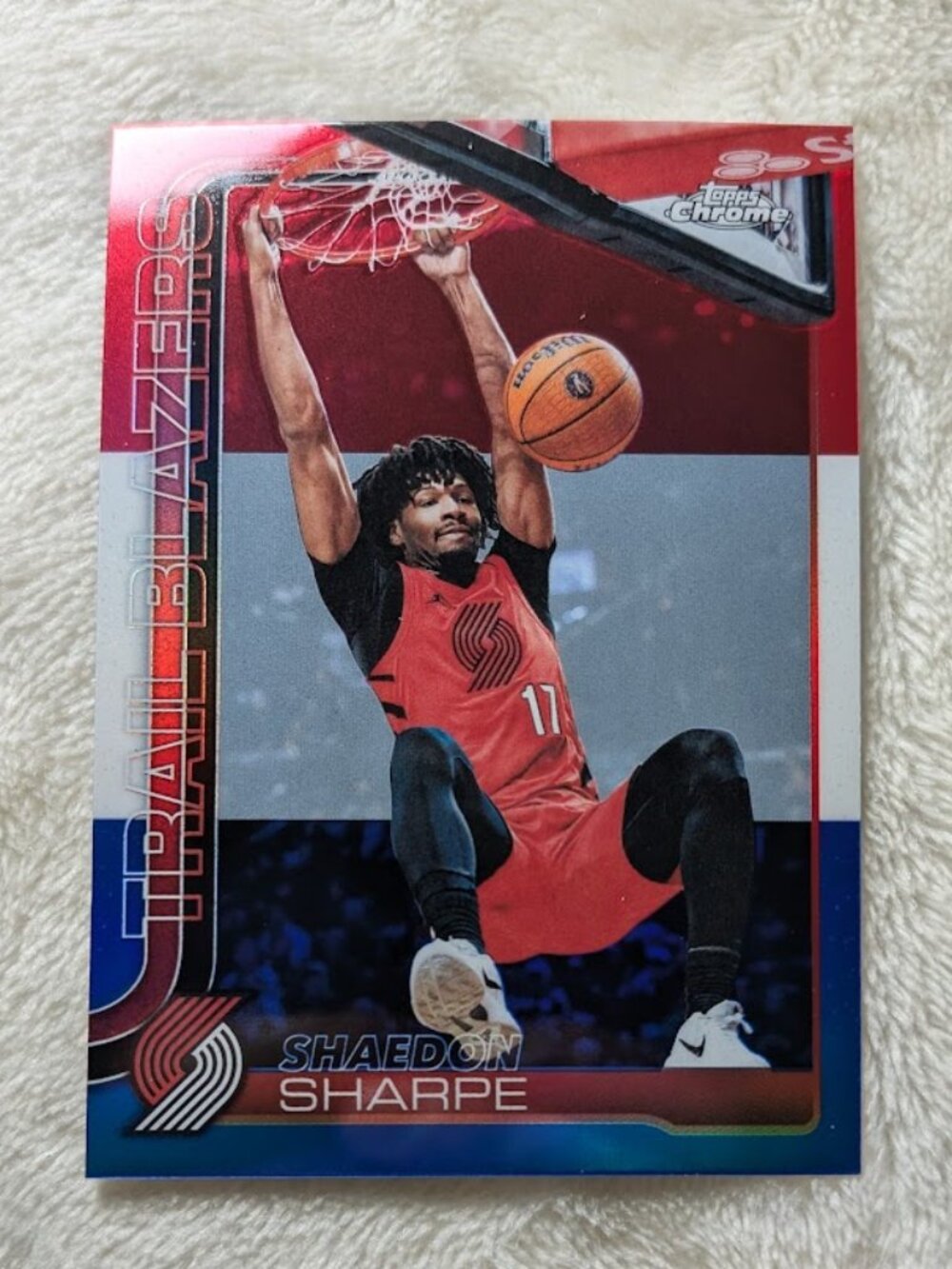 2026 Topps Chrome Red/White/Blue SHAEDON SHARPE #106
